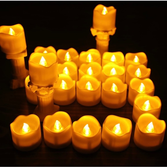 Flameless LED Votive Candles Remote Control Timer Battery Warm Yellow 12 Pieces - Picture 2 of 9